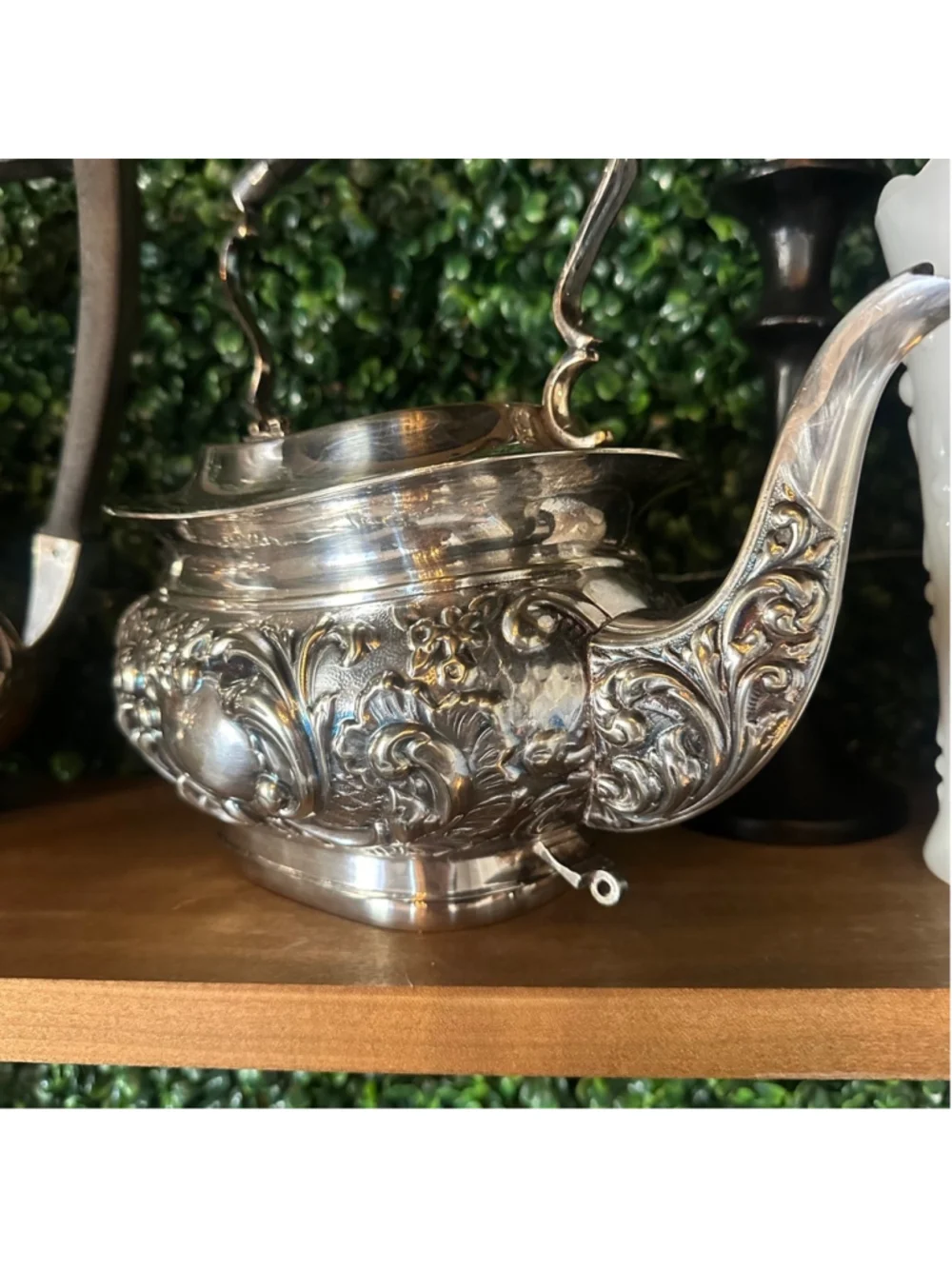 Israel Freeman & Son (IFS Limited) English Silver Tea Set Summer